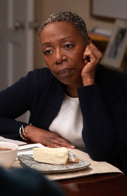 Chief Tynan looking miserable at dinner on Law & Order: SVU Season 27 Episode 10