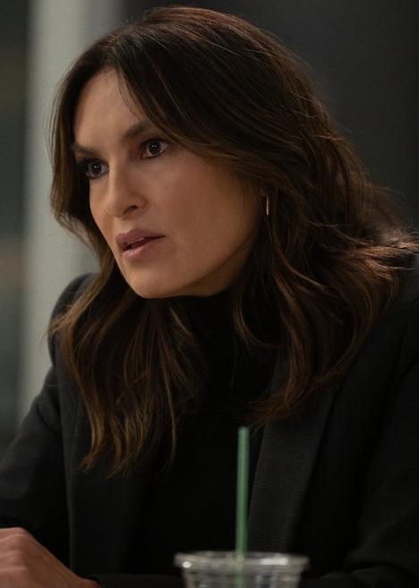 Benson has thoughts during a lunch meeting on Law & Order: SVU Season 27 Episode 12