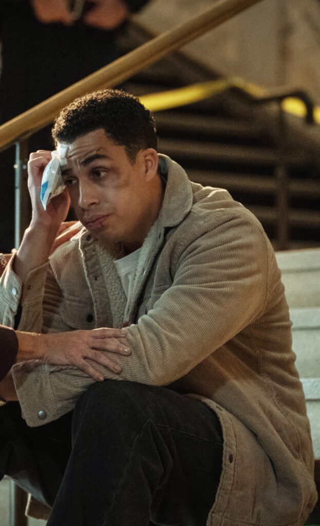 Jonah ices his injuries on Boston Blue Season 2 Episode 10