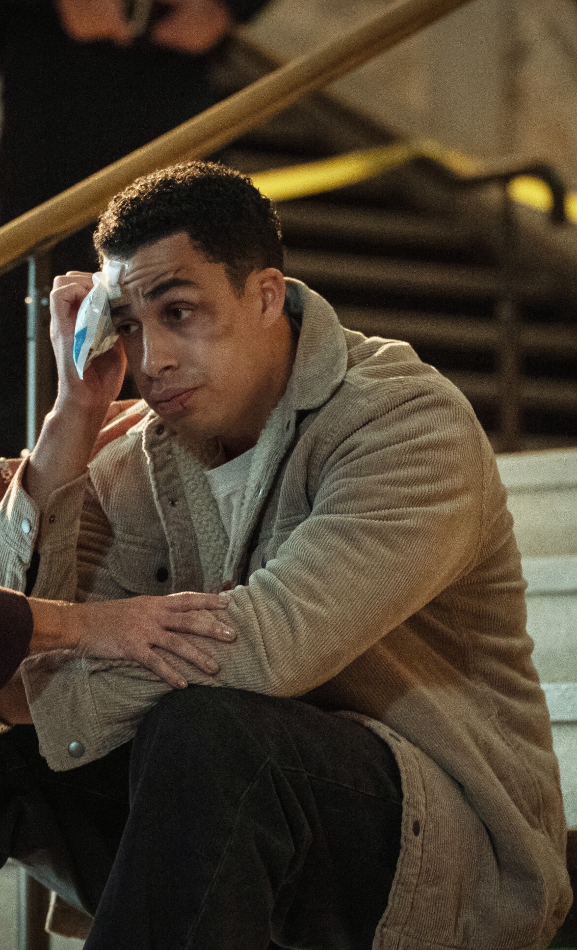 Jonah ices his injuries on Boston Blue Season 2 Episode 10