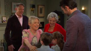 Chad and the kids say goodbye to the family on Days of Our Lives during the week of 2-16-26