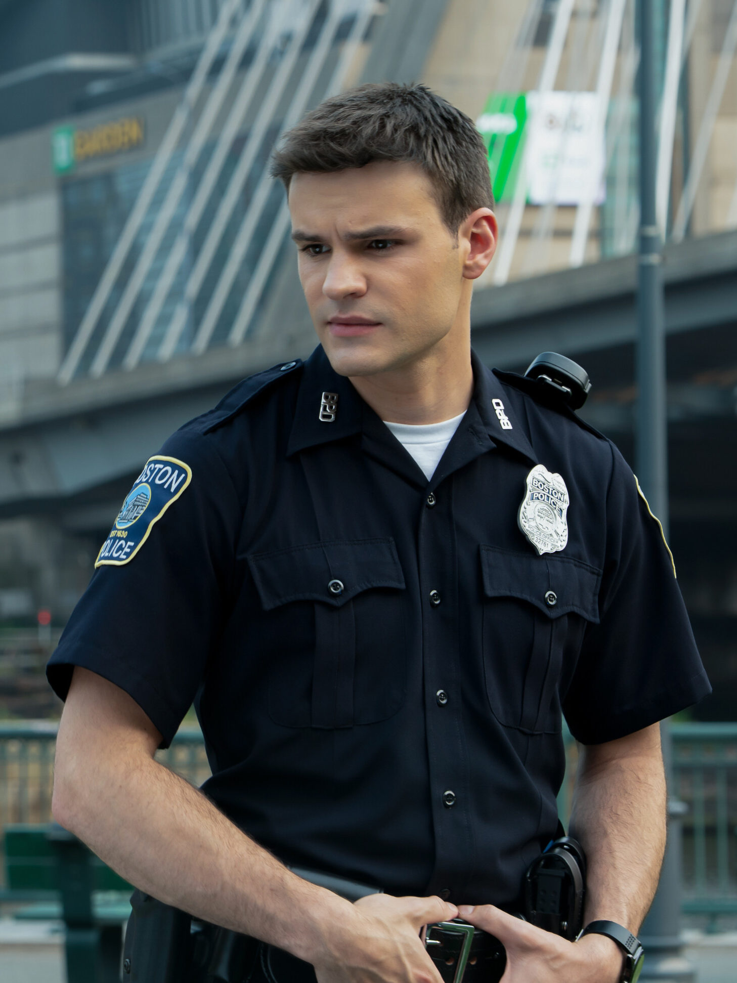 Sean stares down at something on Boston Blue Season 1 Episode 4