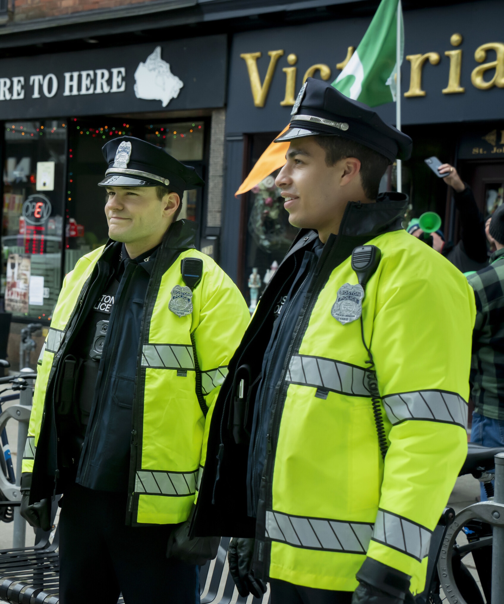 "St. Patrick's Day" -- Coverage of the CBS Original Series BOSTON BLUE, scheduled to air on the CBS Television Network. Pictured (L-R): Photo: Brendan Adam-Zwelling/CBS Â©2025 CBS Broadcasting, Inc. All Rights Reserved.