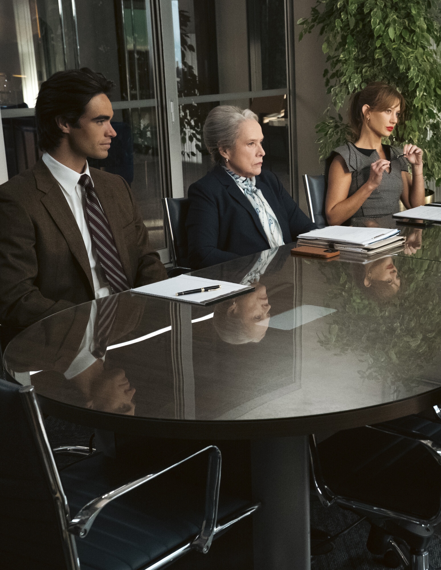 Shae sits in on a meeting on Matlock Season 2 Episode 10