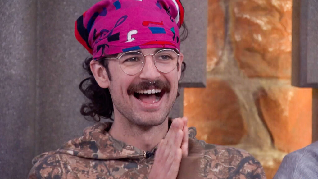 Barrett cheering on Big Brother Season 28.