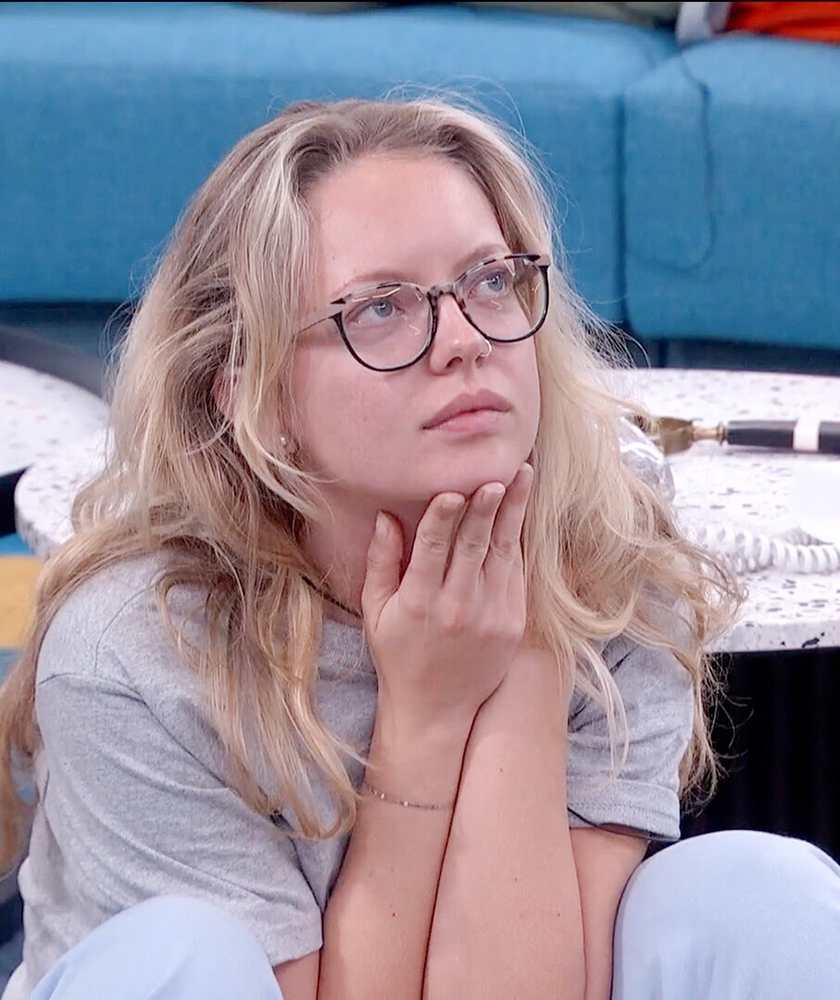 Melody strategizing on Big Brother Season 28.